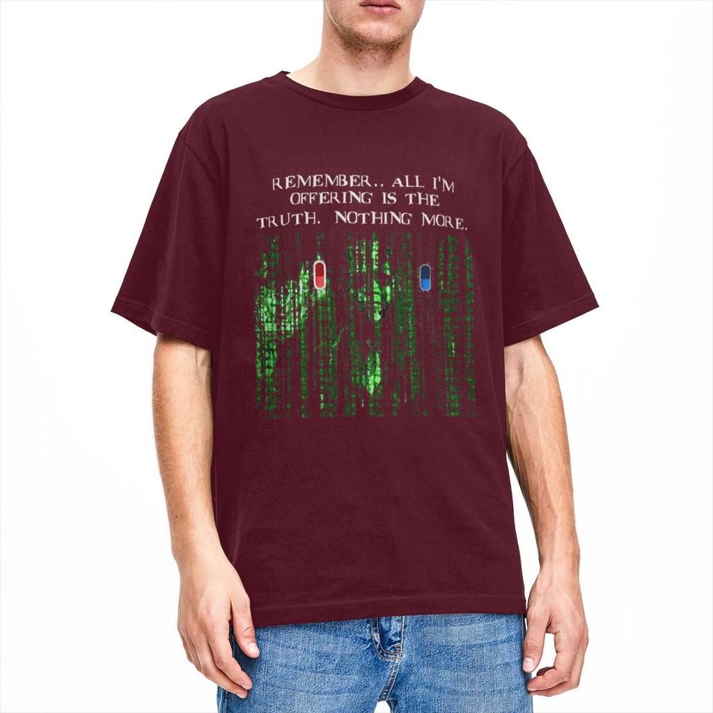 Мужские футболки Neo из фильма Матрица, научно-фантастические топы из чистого хлопка, винтажные футболки с коротким рукавом и круглым вырезом, идея для подарка