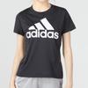 Adidas Футболка с большим логотипом American Vintage Loose Sports Quick-Dry Casual с круглым вырезом и коротким рукавом, женские топы, черный цвет FT3078