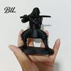 Dark Warrior Desk Decor 3D Printed Samurai Figurine with Swords, Cool Statue, Stable Niche Trendy Art Base Desktop Ornament for Gaming Room And Office