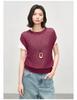 Paper yarn hollow knitted sweater