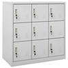 VidaXL Lockable Locker Cabinet Storage Cabinet Storage Organizer Office Cabinet Light Grey 336440