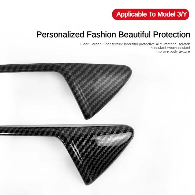 Защитная накладка на боковую камеру автомобиля, защитная накладка из АБС-пластика под карбон, накладка на указатель поворота, подходит для Tesla Model 3/Y/X/S 2017-2025
