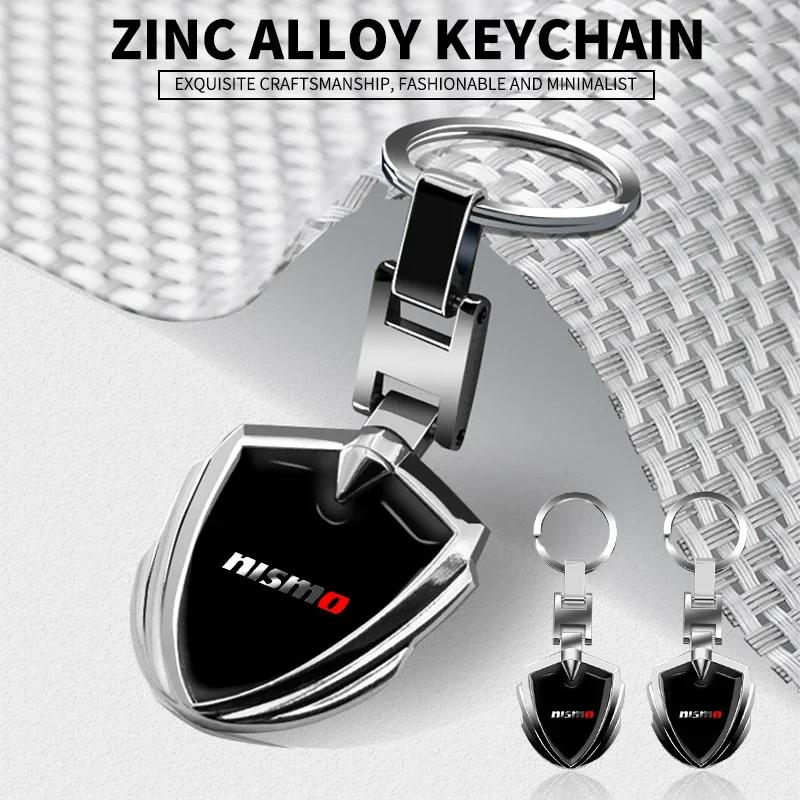 1pcs Car Accessories 3D Metal Keychain Shield Shape Keychain For Nissan Nismo Qashqai J10 Juke Micra Leaf Sentra Patrol Y61 Note