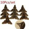 10 шт. 3,6x2,4 см Угловые кронштейны для чемодана, коробки, Декоративный угол для мебели, Декоративный треугольник, Резной ротанг, Автомобильный