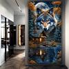 Fantasy Moon Wolf Head,Forest Cabin 5D Diy Diamond Painting Large Size Full Square Round Diamond Mosaic Embroidery Wall Decor