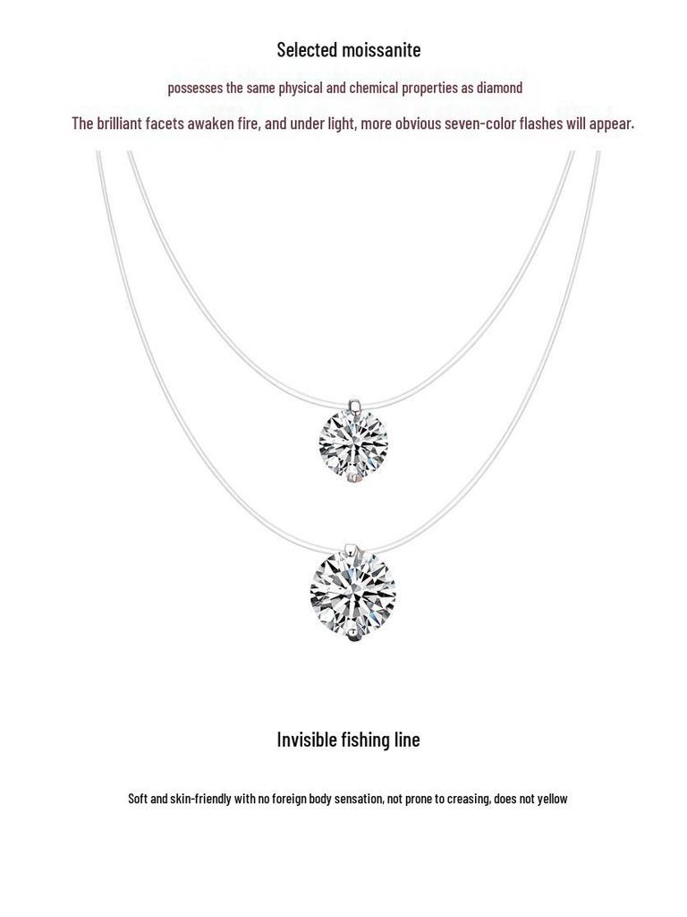 Подвеска-ожерелье из стерлингового серебра 925 пробы «Слезы русалки» с муассанитом - Элегантный подарок для женщин.