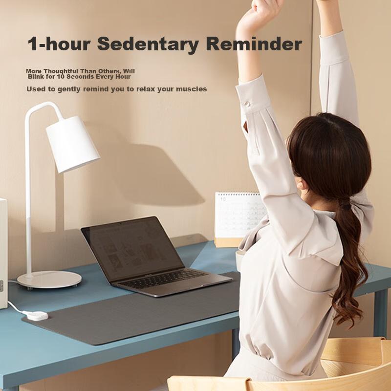 Striped Heating Mouse Pad Large Size Intelligent Heating Computer Hand-Warming Desk Pad Business Gray 800*330*1.8mm