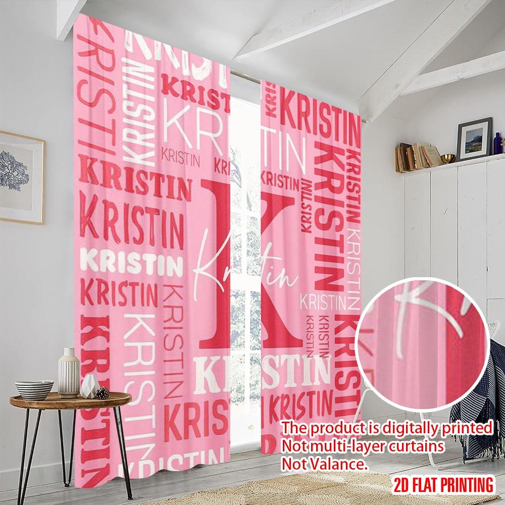 2 шт., 2D-печать на плоскости Шторы и оконный декор Kristin Collage Универсальный полиэстер (без стержня) Декор комнаты Lдеально для спальни