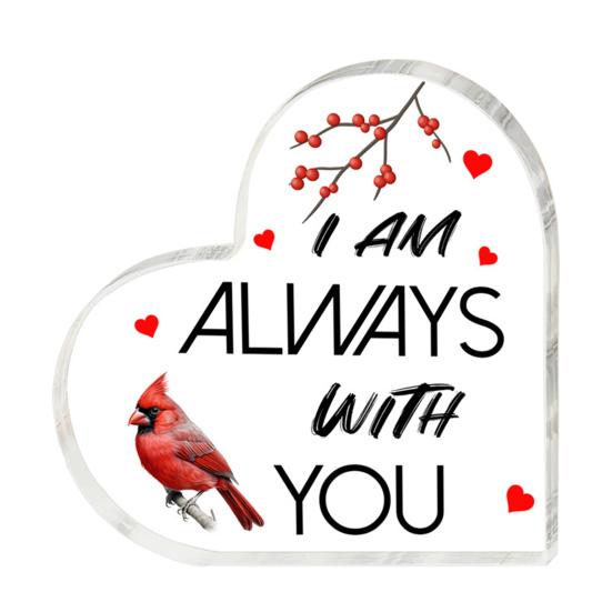 Акриловый орнамент в форме сердца Love Heart, прозрачный акриловый блок, отдельно стоящий настольный Love