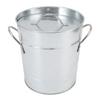 Ice Bucket Round with Ice Shovel Galvanized Sheet Plastic Beer Chiller Bin for Bar Home