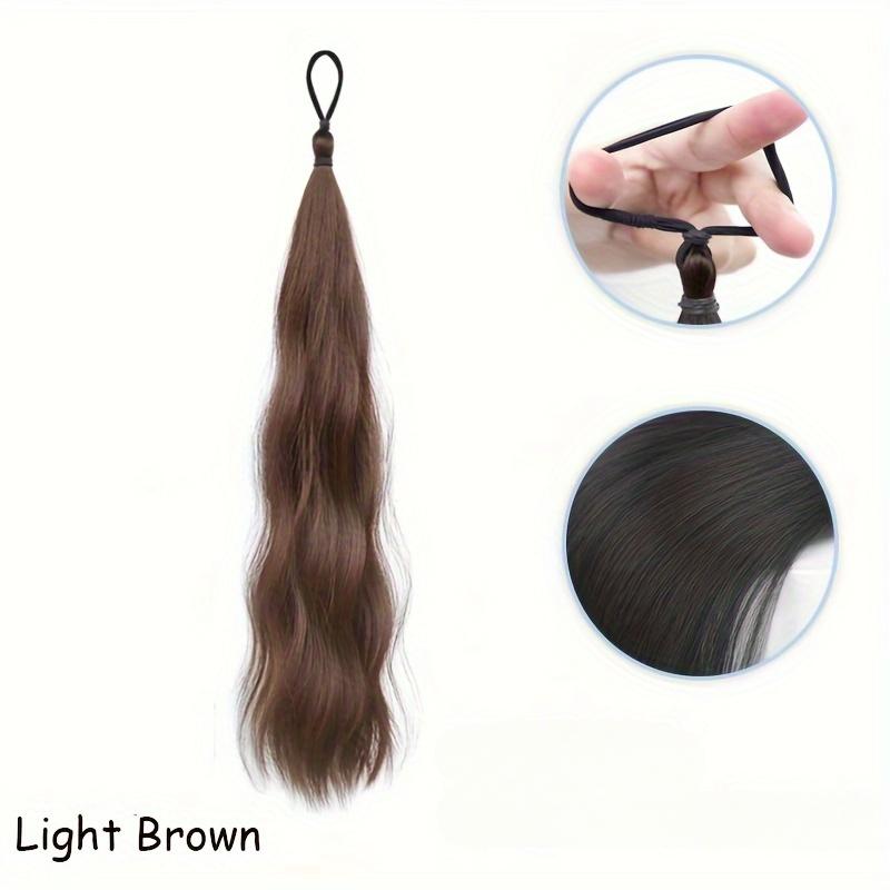 Синтетические волосы, парик, пучок, накладные волосы, натуральные пушистые волосы, объемный волнистый хвост с эластичной резинкой для волос