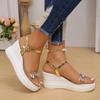 Sale Women's Shoes Buckle Strap Women's Sandals Fashion Crystal Dress Sandals Women New Peep Toe Platform Sandals