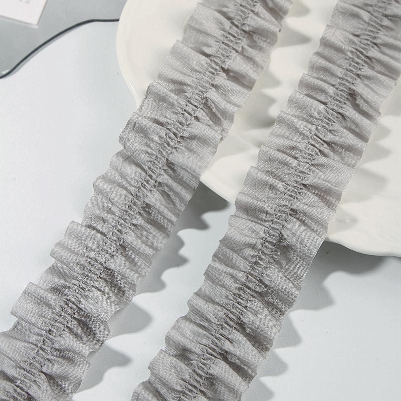 Bilateral Curly Edge Ruffled Lace Ribbon for DIY Hair Accessories, Clothing, Curtains, and Packaging