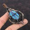 Подвеска Rainbow Calsilica, обернутая медной проволокой, подвеска Rainbow Calsilica Gemstone, ювелирные изделия ручной работы, обернутая медной проволокой, для подарка