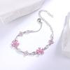 1 Women's Pink Cherry Blossom Zircon BraceletShiny and sweet floral designLight luxury with a cool and elegant textureFresh and