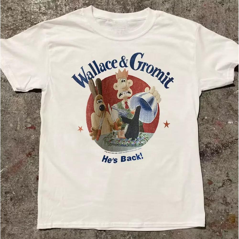 New Wallace And Gromit He's Back S-234Xl White shirt NG3659 Unisex T-Shirt