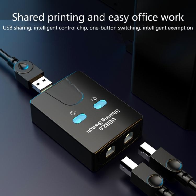 USB2.0 Хабы с ручным переключением Устройство для совместного использования принтера 2 в 1 Вход USB Селекторы KVM Хабы Адаптер