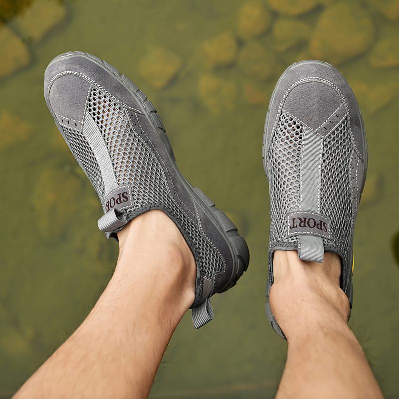 Summer Men Breather Mesh Casual Shoes Men Loafers Outdoor Walking Shoes Moccasins Man Shoes