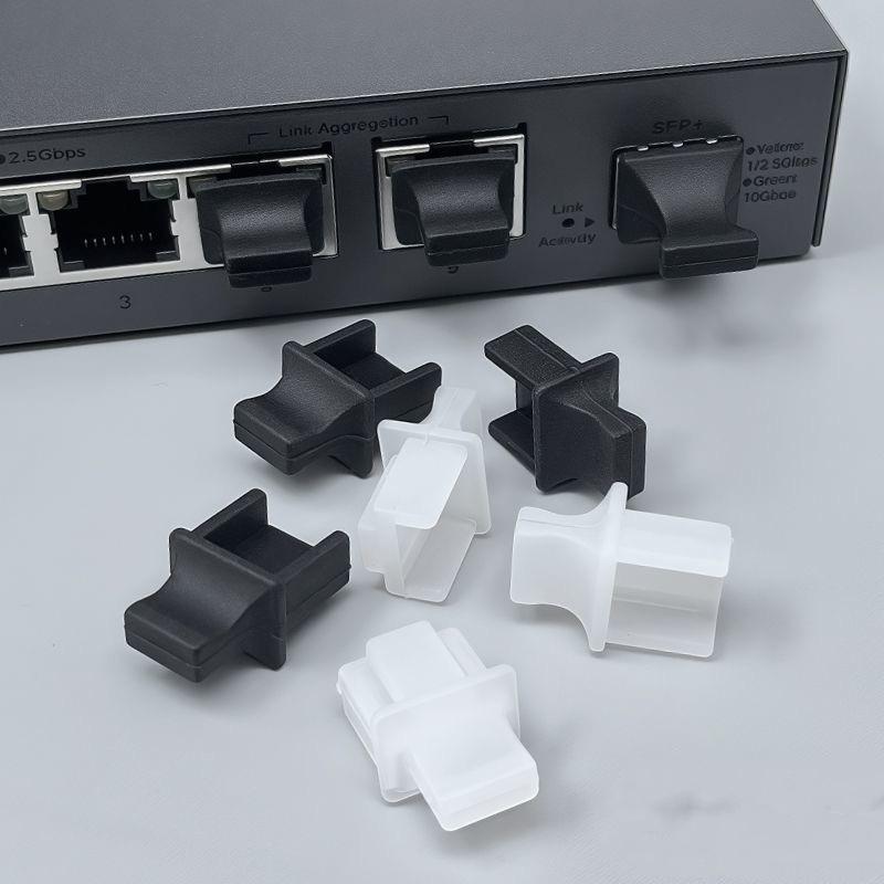 Пылезащитные колпачки для портов RJ45, защитные колпачки для портов Ethernet LAN, защита от пыли для сетевого коммутатора/маршрутизатора/концентратора/компьютера, заглушка для гнездового порта