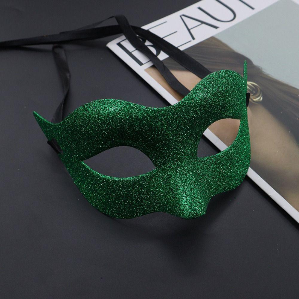 Party Supplies Half Face Masquerade Mask Plastic Halloween Masks Retro Glitter Mask  Party