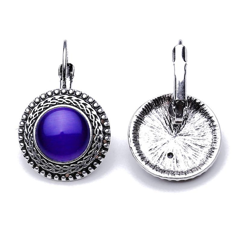 Этнические винтажные серьги-подвески в стиле бохо с эффектом кошачьего глаза, изысканные элегантные женские украшения, универсальные женские серьги