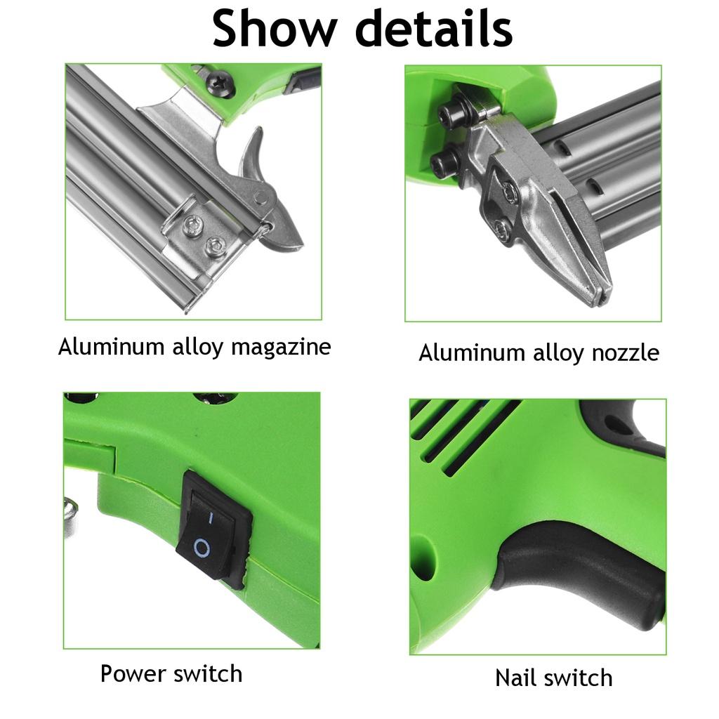 Electric Straight+Staple Guns 2 In 1 Framing Tacker Eletric Nails Gun 220V Electric Power Tools U-Shaped Straight 2000W