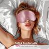 100% 22 Momme Mulberry Silk Sleep Mask - 3D Contoured Eye Mask for Men & Women, Soft Breathable Sleeping Mask with Adjustable S