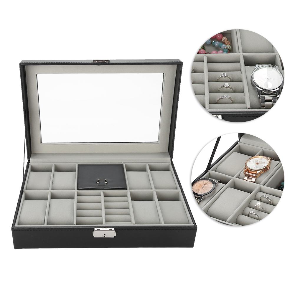 Чехол для хранения часов из искусственной кожи с 8 слотами, держатель для ювелирных изделий, органайзер