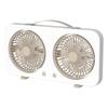Dual-Head Desktop Fan: Five-Speed, High Airflow, Independent Control, Long Battery Life for Office & Home Use