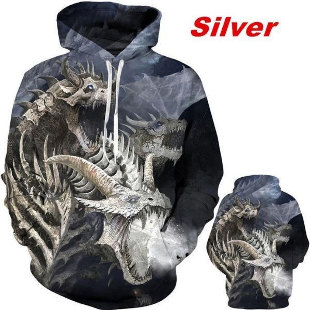 Горячая Распродажа толстовки с капюшоном с принтом дракона 3D, новая модная толстовка с капюшоном с драконом, крутая хип-хоп уличная одежда, пуловер, толстовка, топ XS-5XL