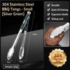 Stainless Steel Food Tongs Food-Contact Safe Food Spatula Tong Steak Grilling Clip Anti-Rust 2-In-1 Spatula Tong For Food Steak