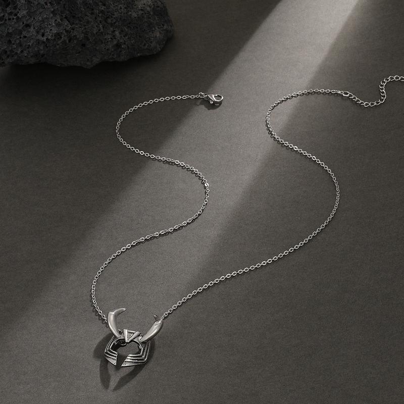 Европейский и американский кулон с головой быка, уличный хип-хоп, ретро, ​​простая мода, в стиле панк, ожерелье с рогом быка, аксессуары