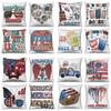 American Alphabet Cushion Pillowcase Home Decor Sofa  Stars and Stripes Decorative