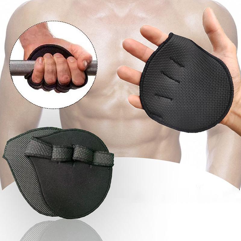 1 пара неопреновых накладок для хвата, подъем, противоскользящие накладки, перчатки без пальцев для тренировок в зале, тяжелая атлетика, пауэрлифтинг, спортивная защита рук
