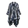 Women Winter Warm Oversized Printing Blanket Cape Wraps Shawl Cardigans