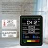 Детектор углекислого газа 5-в-1 с USB-зарядкой, монитор температуры и влажности, монитор качества воздуха CO2 для дома и офиса