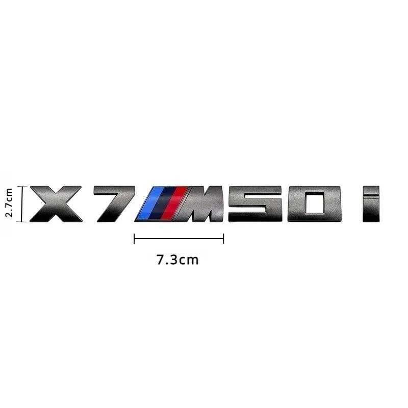 7.3cm for M logo letter sticker trunk badge For BMW X3 M40D 40I X4 M40D X5 M50D 50I X6 M50D 50I X7 M50D 50I Accessories ut2