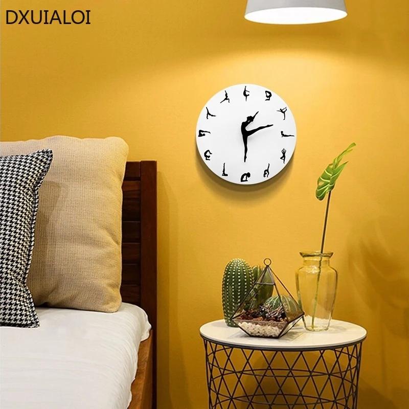 1 шт. часы Балерина акробатика настольный 30x30см в подарок настенные часы современный дизайн украшение детской комнаты