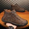 Men's High-top Casual Shoes Handmade Plush Shoes Casual Shoes Autumn and Winter Plus Size 39-48
