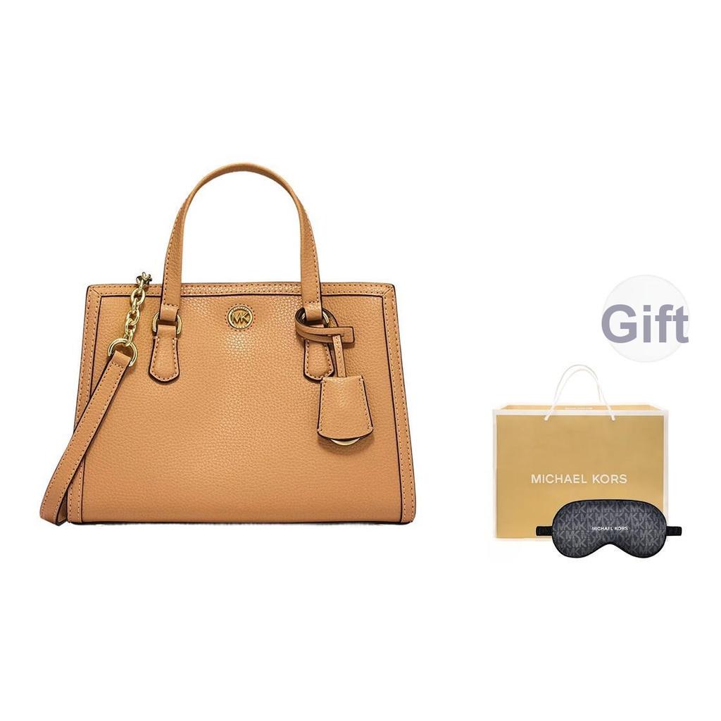 Michael Kors MK Chantal Деловая повседневная сумка-мессенджер для поездок на работу с металлическим логотипом Женские сумки Светло-арахисовый 30F2G7CM1T-174