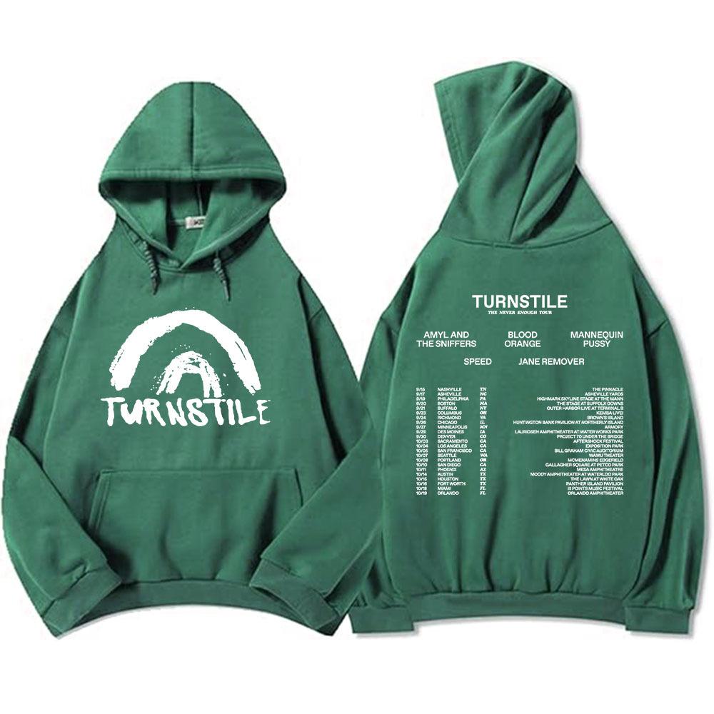Худи с принтом группы Turnstile 'NEVER ENOUGH Tour'