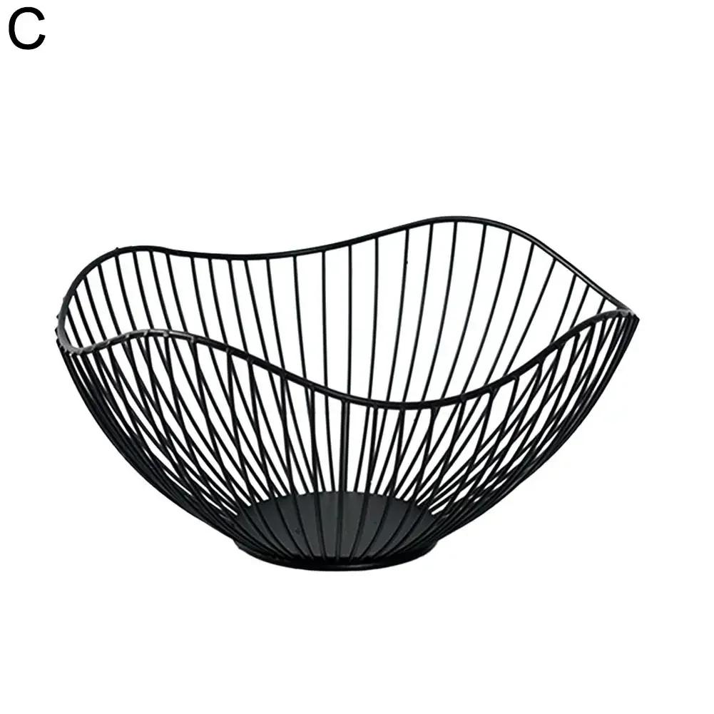 1 piece of steel fruit basket, creative drainage display of fruit container, storage of vegetable supplies in home kitchen