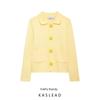 Kaslead New Arrival Women's Fashion Style Beaded Decorated Row Button Lapel Plain Stitch Outwear 4192033 300