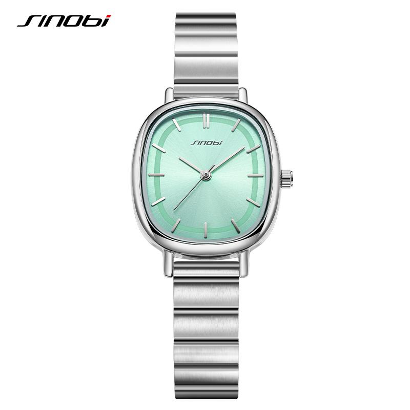 SINOBI Golden Woman's Watches Fashion Casual Ladies Quartz Wristwatches Top Brand Elegant Women's Clock