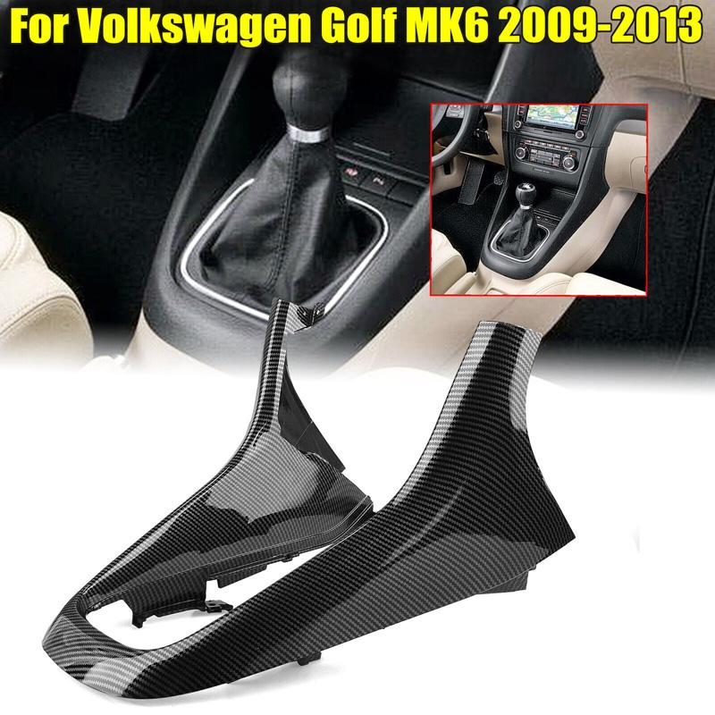 5K0863680 Carbon Fiber Style Center Console Frame Gear Shift Panel Cover Bezel Trim Auto Parts For Volkswagen VW Golf MK6 2009-2013