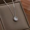 Геометрическое круглое подвесное колье из циркония, изготовленное на высокоточном ЧПУ