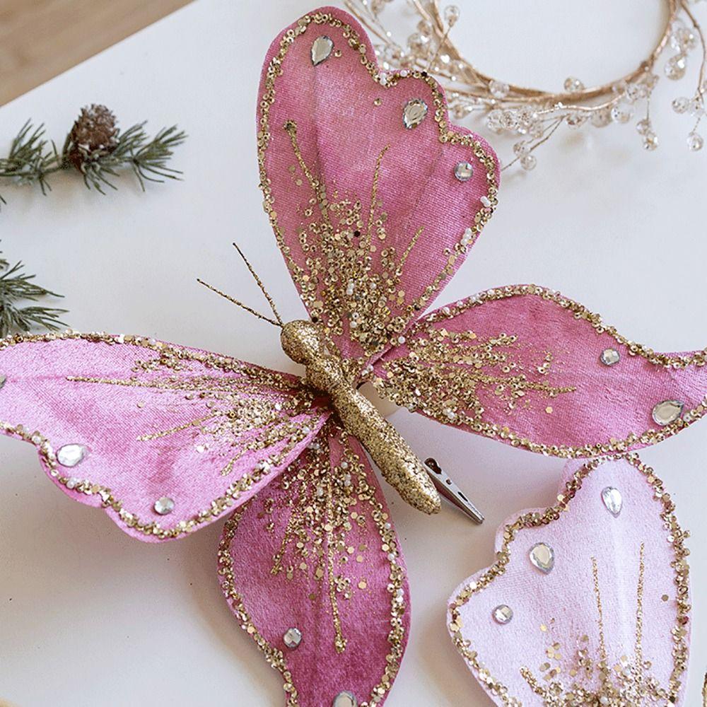 Разноцветное украшение на рождественскую елку 25*21 см подвесное украшение НОВЫЙ Рождественский фестиваль бабочек