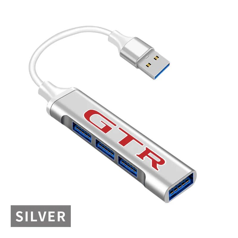 1 шт. Type-C на USB Адаптер-Хаб с несколькими портами Автоаксессуары Для Nissan GTR GT-R NISMO R35 Teana Skyline Kawasaki