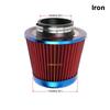 76MM 3" Burnt Blue Stainless Steel Mesh Cone Power Intake High Flow Cold Air Filter Air Intake Filter Induction Kit OFI074