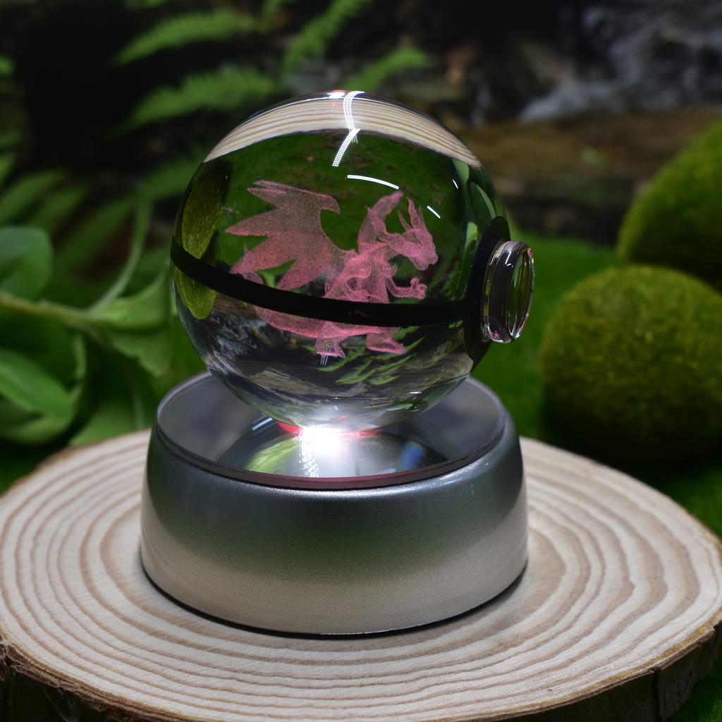Cute Cartoon Pikachu Gengar Charizard Crystal Elf Ball Indoor Creative Night Light Decoration Friend's Holiday Gift